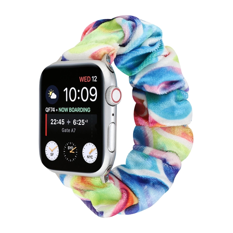 Flannel Hair Ring Strap Watch Band For Apple Watch Ultra 49mm&Watch Ultra 2 49mm / Series 9&8&7 45mm / SE 3&SE 2&6&SE&5&4 44mm / 3&2&1 42mm(4)