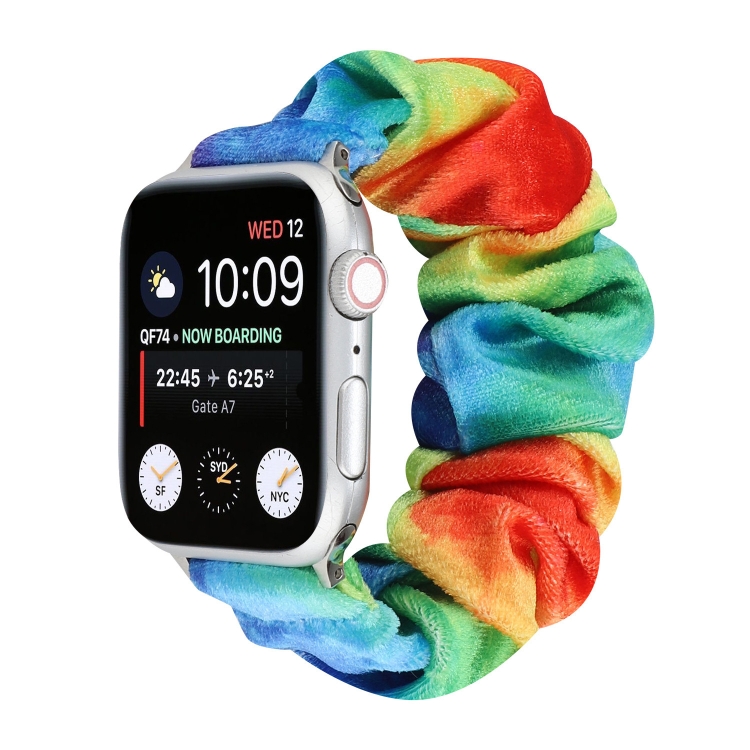 Flannel Hair Ring Strap Watch Band For Apple Watch Ultra 49mm&Watch Ultra 2 49mm / Series 9&8&7 45mm / SE 3&SE 2&6&SE&5&4 44mm / 3&2&1 42mm(9)