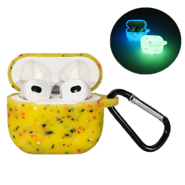 For AirPods 1/2 Bluetooth Earphone Silicone Case(Luminous Yellow)