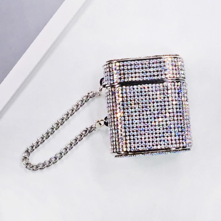 For AirPods 2 / 1 Cylindrical Diamond Bluetooth Earphone Protective Case(Colorful)