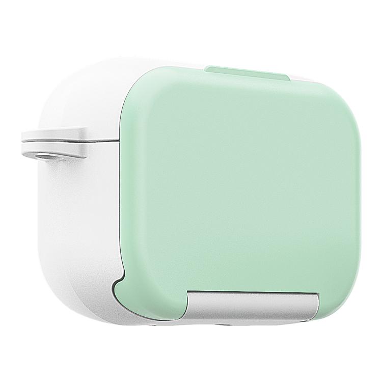 For AirPods Pro 3 Mirror Stand Silicone Earphones Protective Case(Green)