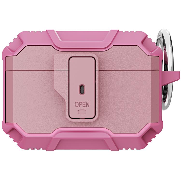 For AirPods Pro 3 TPU + PC Shockproof Earphones Case with Hook(Pink)