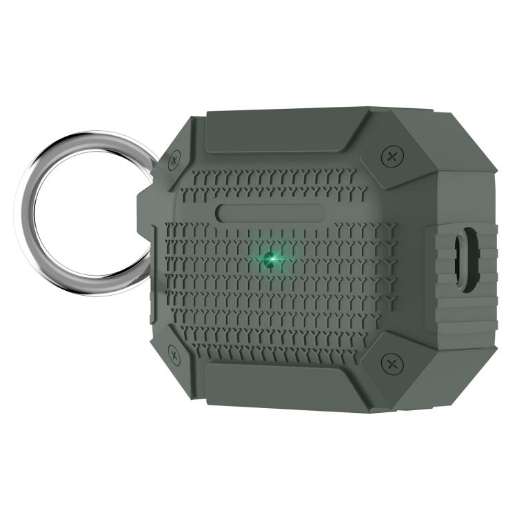 For AirPods Pro 3 Wireless Earphones Shockproof Armor Protective Case(Dark Green)
