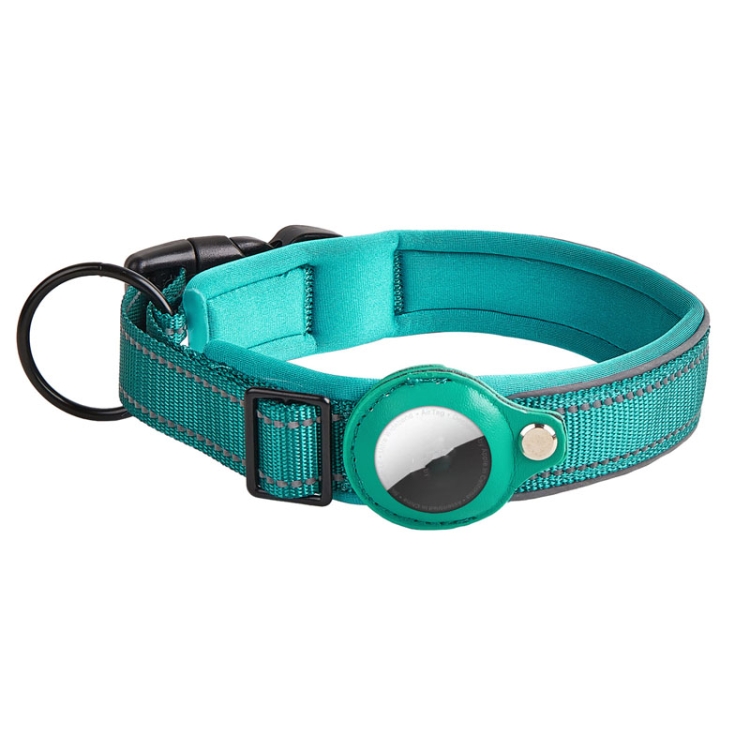 For AirTag 2nd Gen / AirTag 1st Gen Tracker Dog Collar Neoprene Lining Reflective Pet Collar, Size: S(Royal Blue)