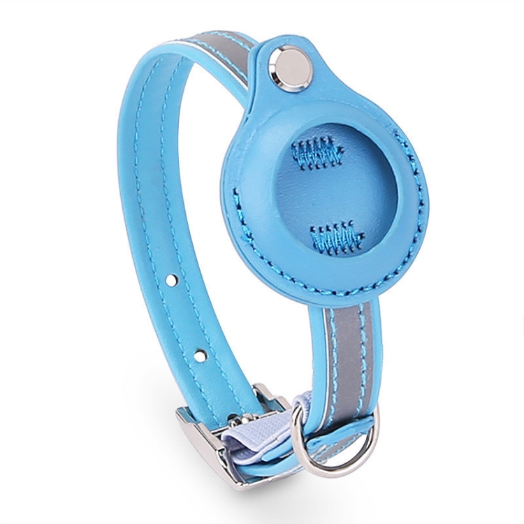 For AirTag 2nd Gen / AirTag 1st Gen Tracker Protective Cover Pet PU Collar, Specification: XS(Blue)