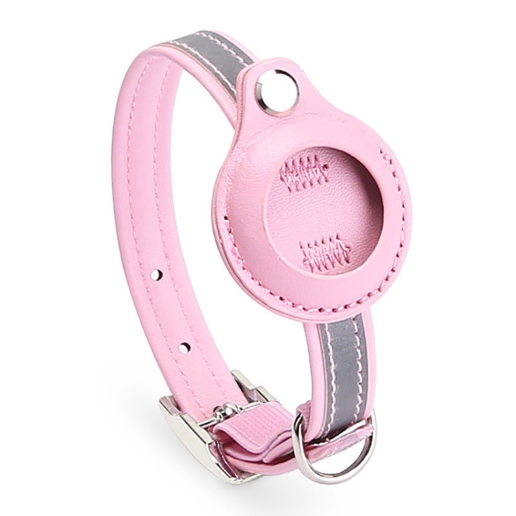 For AirTag 2nd Gen / AirTag 1st Gen Tracker Protective Cover Pet PU Collar, Specification: XS(Pink)