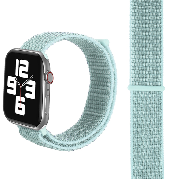 For Apple Watch 42mm / 41mm / 40mm / 38mm Simple Fashion Nylon Watch Band with Magic Stick(Mint Green)