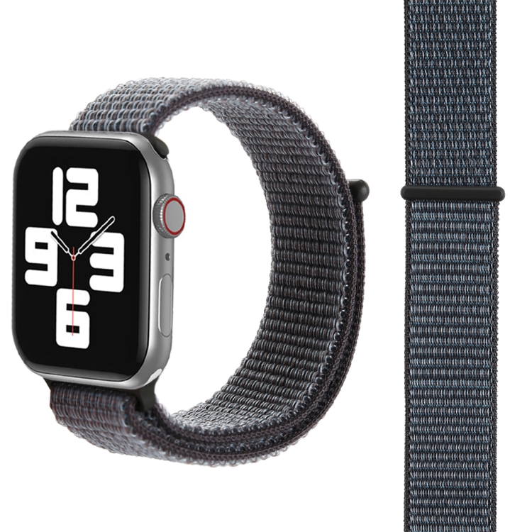 For Apple Watch 42mm / 41mm / 40mm / 38mm Simple Fashion Nylon Watch Band with Magic Stick(Space Grey)