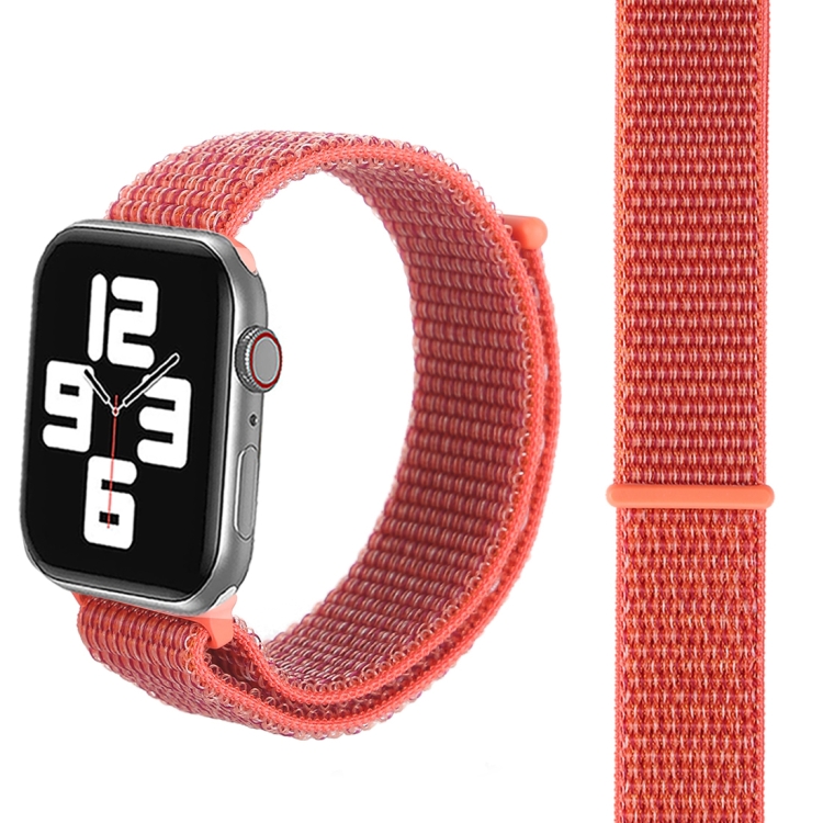 For Apple Watch 46mm / 49mm / 45mm / 44mm Simple Fashion Nylon Watch Band with Magic Stick(Apricot)