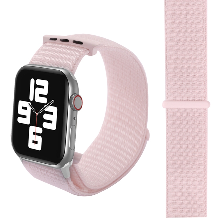 For Apple Watch 46mm / 49mm / 45mm / 44mm Simple Fashion Nylon Watch Band with Magic Stick(Pearl White)