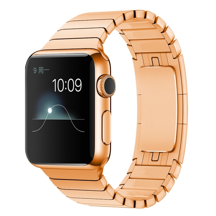 For Apple Watch 46mm / 49mm / 45mm / 44mm Stainless Steel Watch Band(Rose Gold)