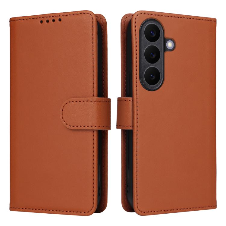 For Galaxy S26 5G BETOPNICE BN-005 2 in 1 Detachable Imitate Genuine Leather Phone Case(Brown)