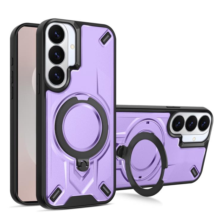 For Galaxy S26 5G Dijia Rotating Bracket Magnetic Phone Case(Purple)