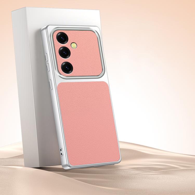 For Galaxy S26 5G Lambskin Series Skin Feel Shockproof Phone Case(Pink)