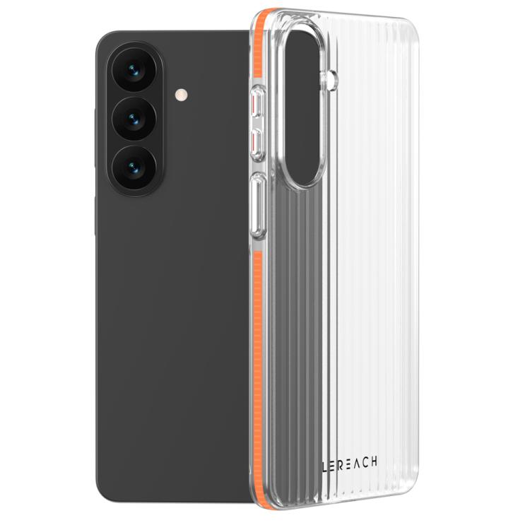 For Galaxy S26 5G LeReach TOC Icicle Series Ice Mist Double-Sided Non-Slip Phone Case(Orange)