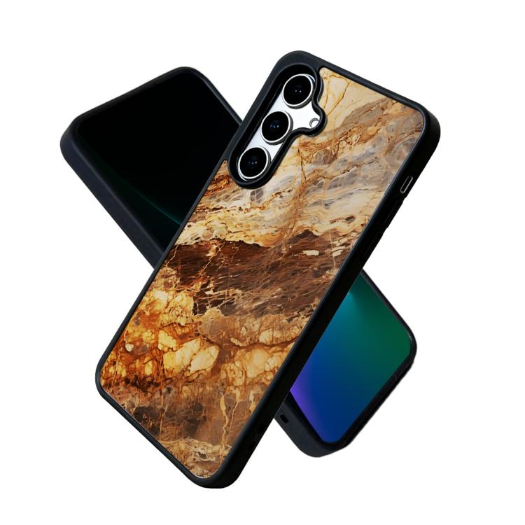For Galaxy S26 5G Marble Pattern Magnetic Phone Case(Warm Brown Root Vein Marble)