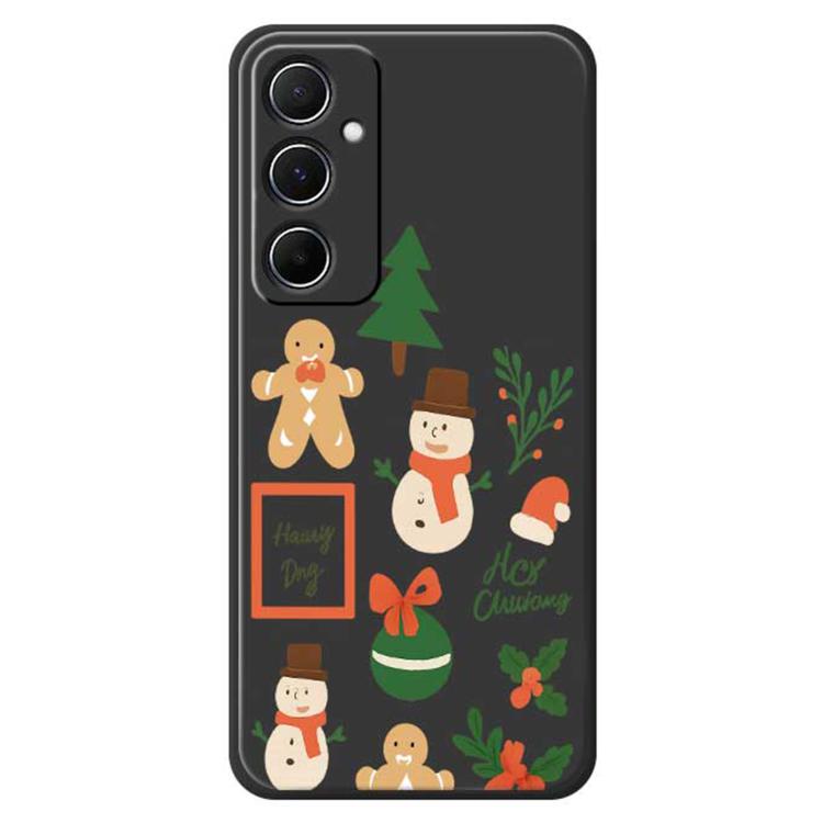 For iPhone 16 B Series Minimalist TPU Creative Painted Phone Case(Black A0996)