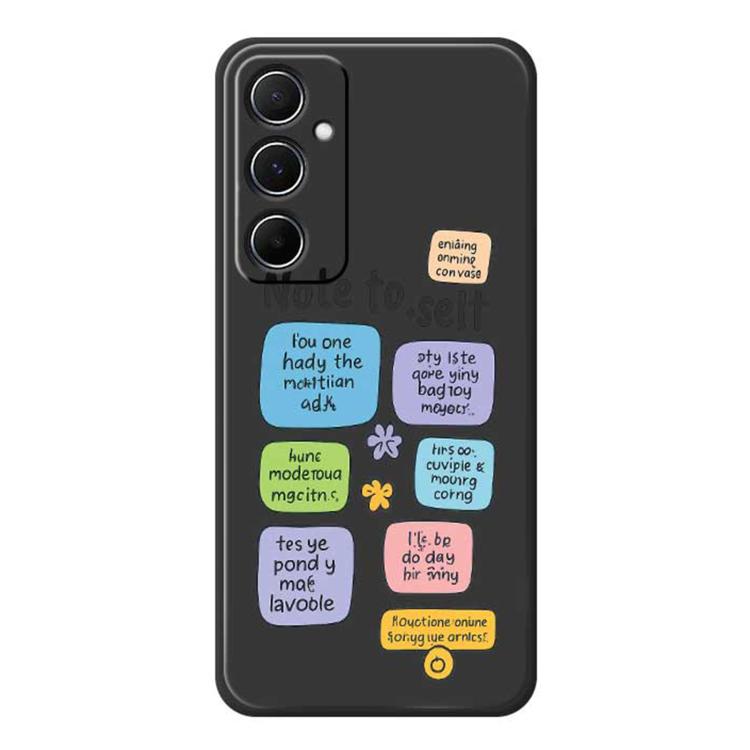 For iPhone 16 B Series Minimalist TPU Creative Painted Phone Case(Black A1000)