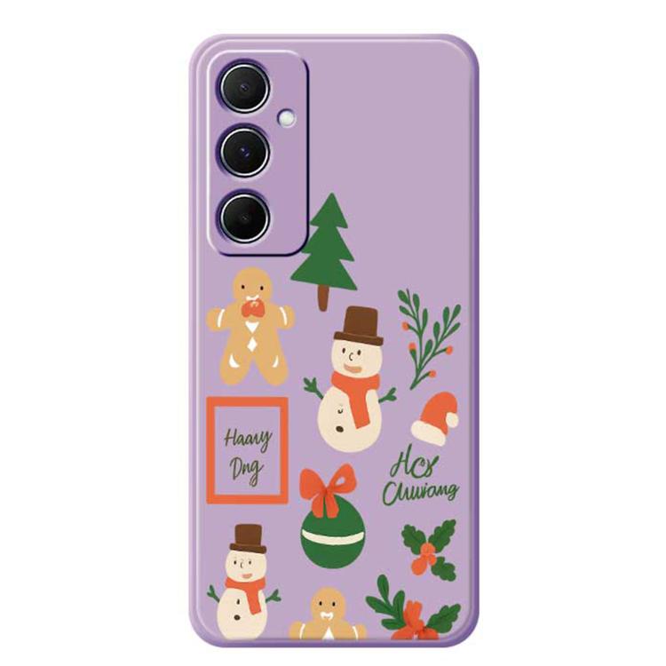For iPhone 16 B Series Minimalist TPU Creative Painted Phone Case(Purple A0996)