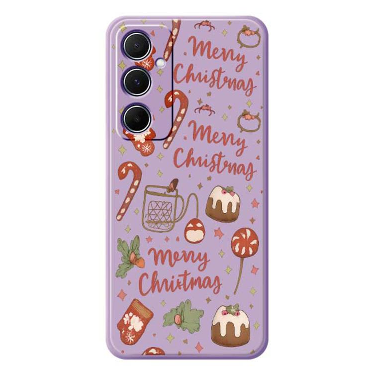For iPhone 16 B Series Minimalist TPU Creative Painted Phone Case(Purple A0997)