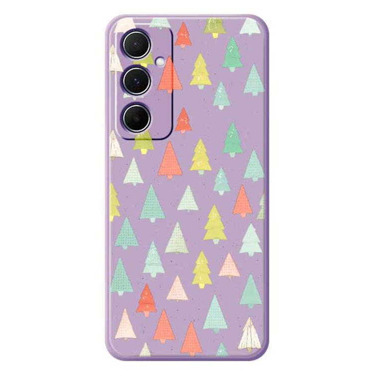 For iPhone 16 B Series Minimalist TPU Creative Painted Phone Case(Purple A0998)