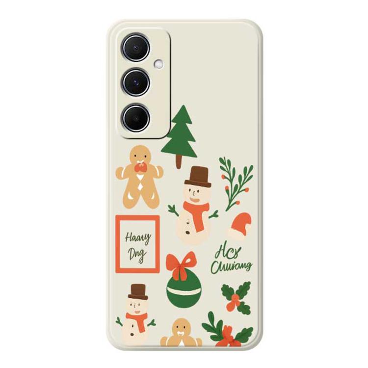 For iPhone 16 B Series Minimalist TPU Creative Painted Phone Case(White A0996)