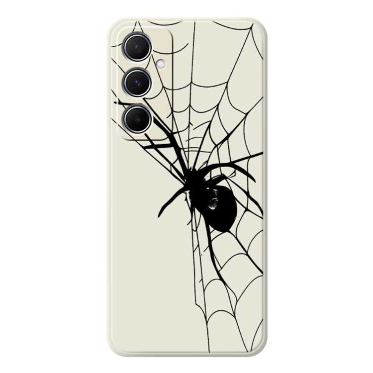 For iPhone 16 B Series Minimalist TPU Creative Painted Phone Case(White A1001)
