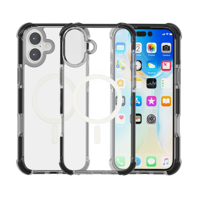 For iPhone 17 Acrylic Magsafe Magnetic Shockproof Phone Case(Black)