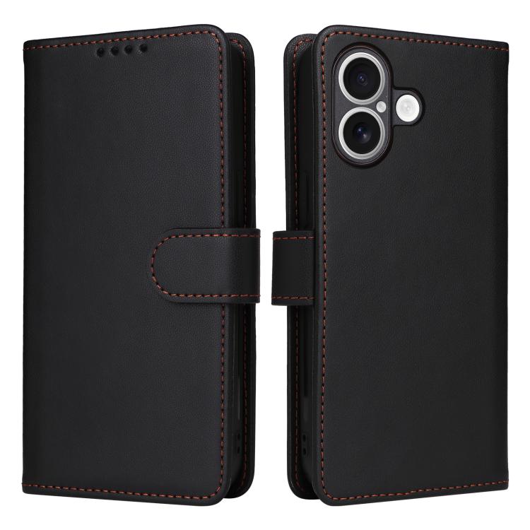 For iPhone 17 BETOPNICE BN-005 2 in 1 Detachable Imitate Genuine Leather Phone Case(Black)