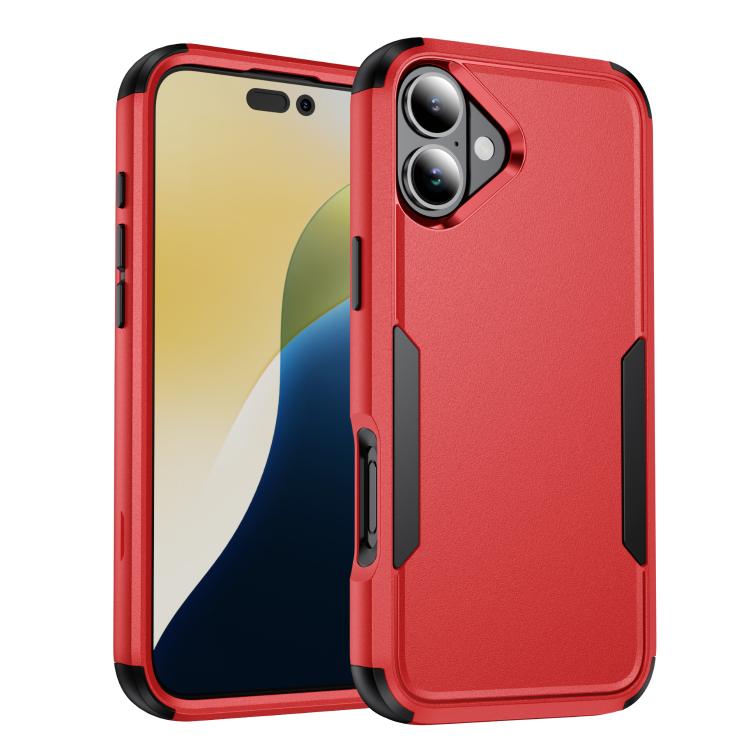 For iPhone 17 Commuter Shockproof TPU + PC Phone Case(Red+Black)