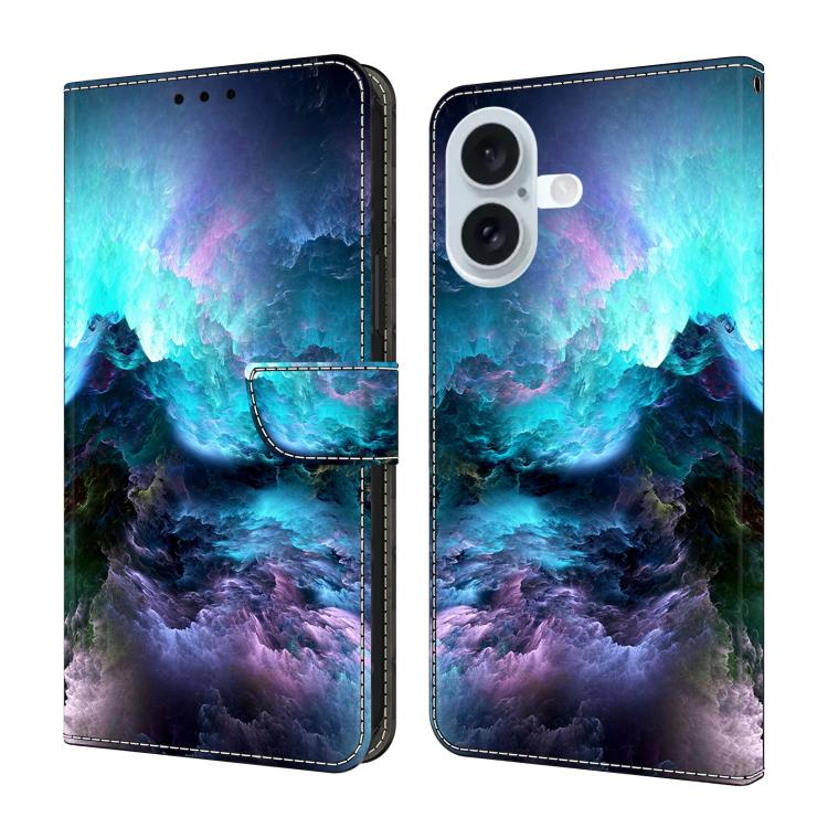 For iPhone 17 Crystal-Like Painted Vegan Leather Phone Case(Dazzling Colors)