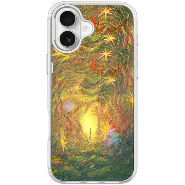 For iPhone 17 Dream Entrance Pattern Magnetic Phone Case(Transparent White)