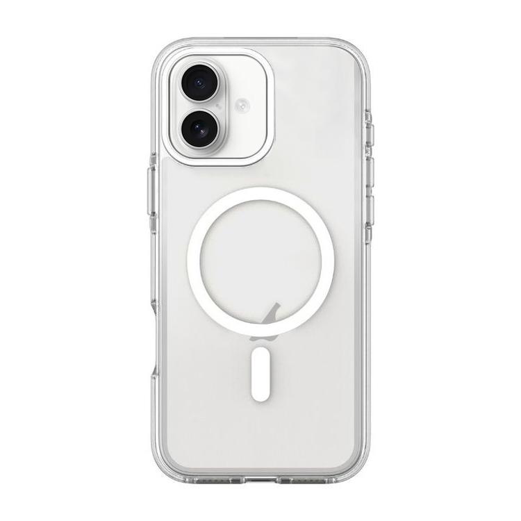 For iPhone 17 Dual-Color PC Hybrid TPU Magnetic Phone Case(White)