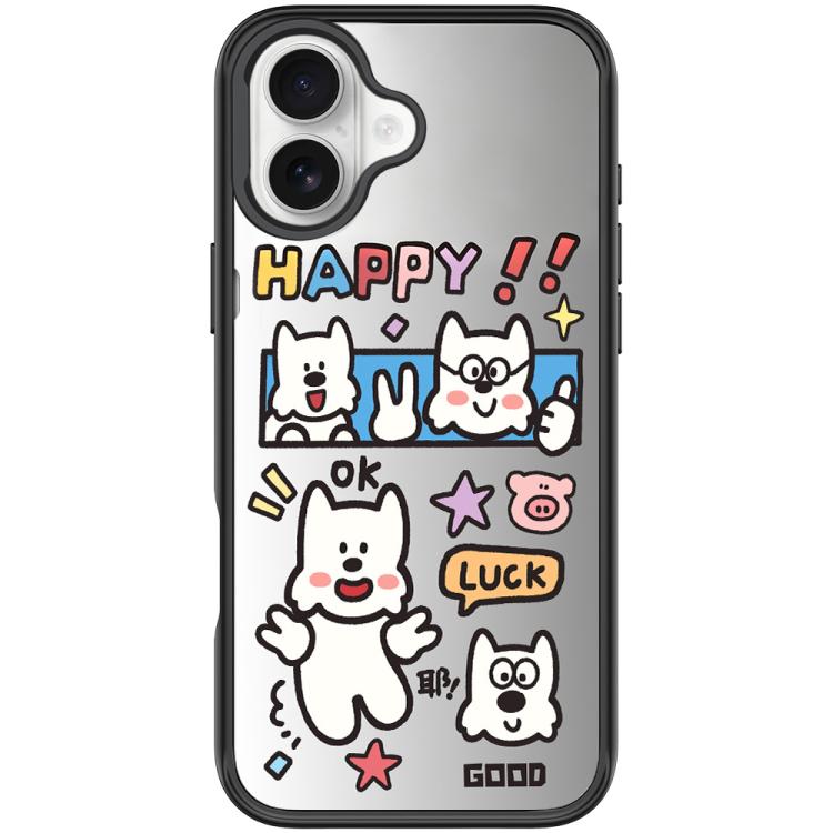 For iPhone 17 Good Day Pattern Magnetic Phone Case(Black)