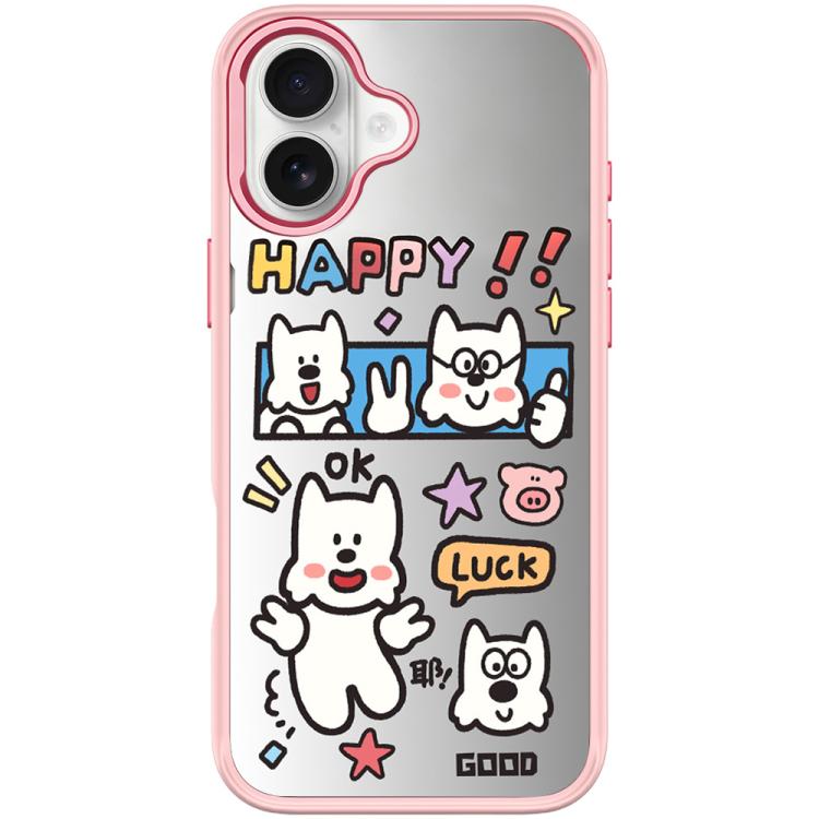 For iPhone 17 Good Day Pattern Magnetic Phone Case(Pink)