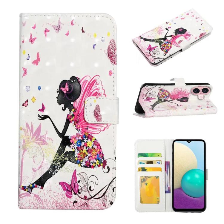 For iPhone 17 Oil Embossed 3D Drawing Leather Phone Case(Flower Fairy)