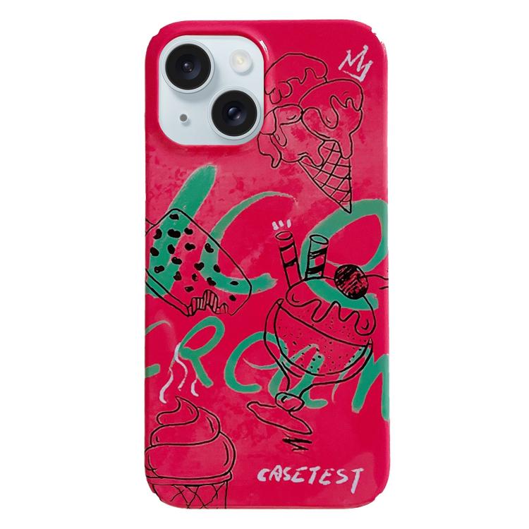 For iPhone 17 Painted Pattern PC Phone Case(Ice Cream Cone)