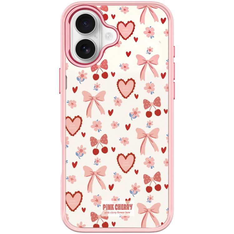 For iPhone 17 Pink Lover Pattern Magnetic Phone Case(Pink)