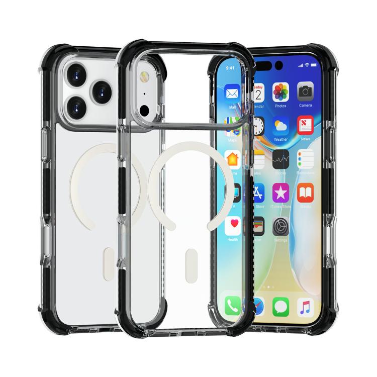 For iPhone 17 Pro Acrylic Magsafe Magnetic Shockproof Phone Case(Black)