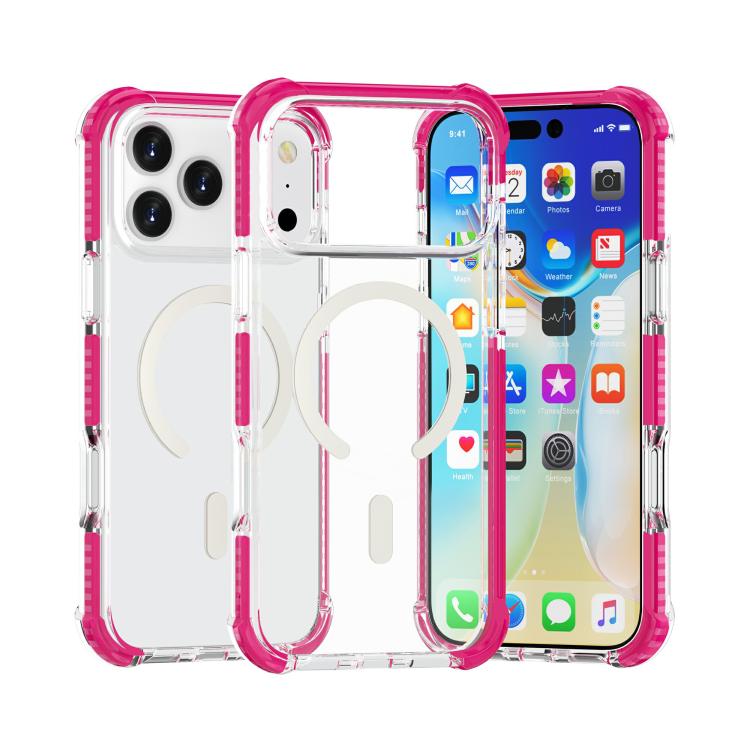 For iPhone 17 Pro Acrylic Magsafe Magnetic Shockproof Phone Case(Pink)