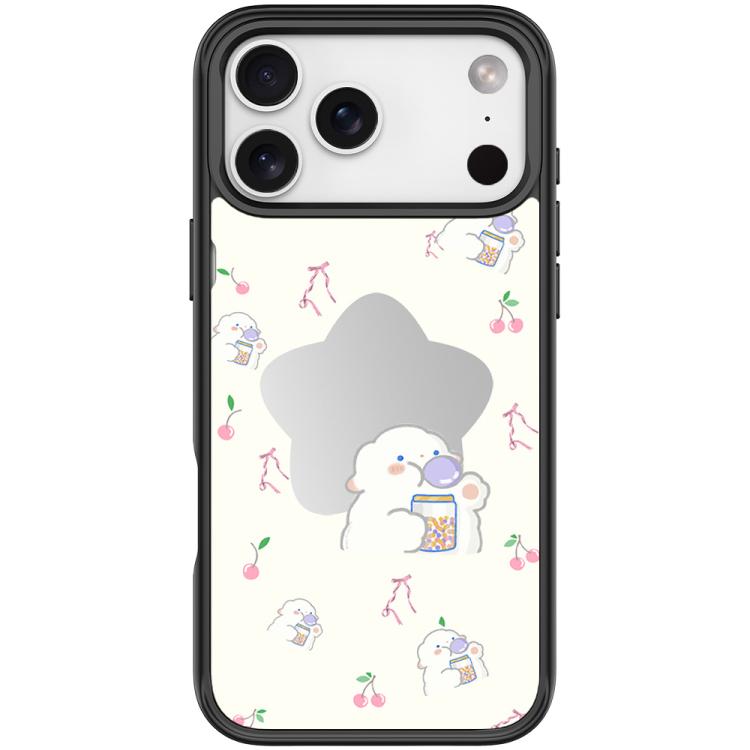 For iPhone 17 Pro Adorable Star Sheep Pattern Magnetic Phone Case(Black)