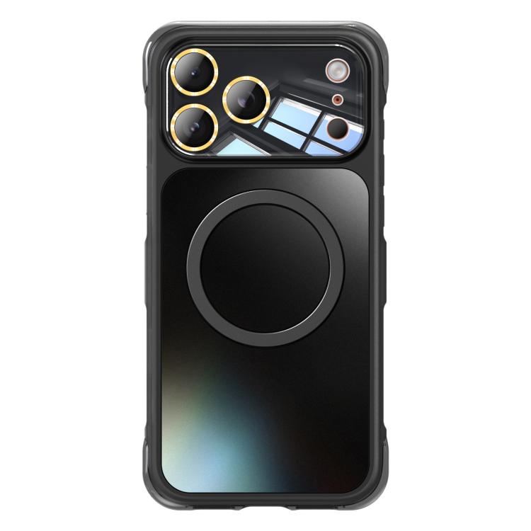 For iPhone 17 Pro AG Airbag Shockproof Magnetic Phone Case(Black)
