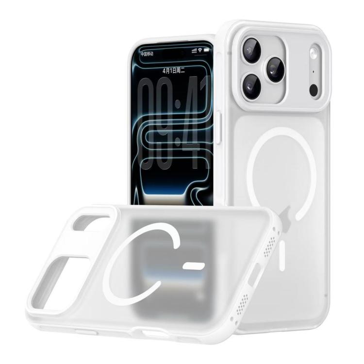 For iPhone 17 Pro Alpha-style Skin-Feel Magnetic Phone Case(Transparent White)