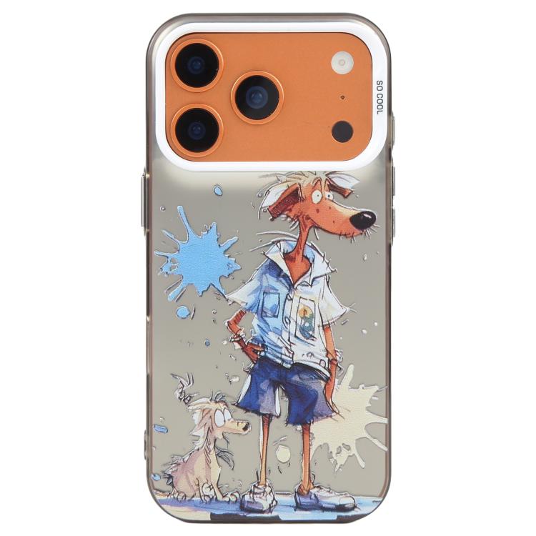 For iPhone 17 Pro Animal Pattern Oil Painting Series PC + TPU Phone Case(Wolf)