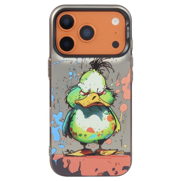 For iPhone 17 Pro Animal Pattern Oil Painting Series PC + TPU Phone Case(Wrath Duck)