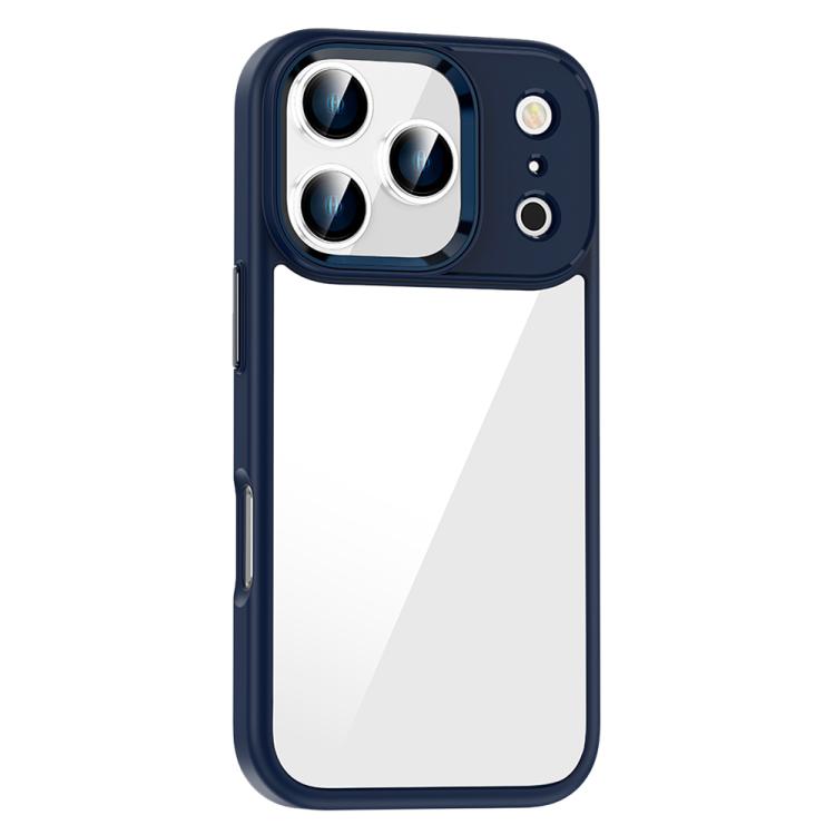 For iPhone 17 Pro Anti-fingerprint Highly Transparent PC Phone Case(Dark Blue)
