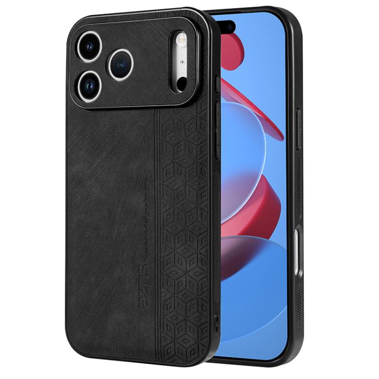 For iPhone 17 Pro AZNS 3D Embossed Skin Feel Phone Case(Black)