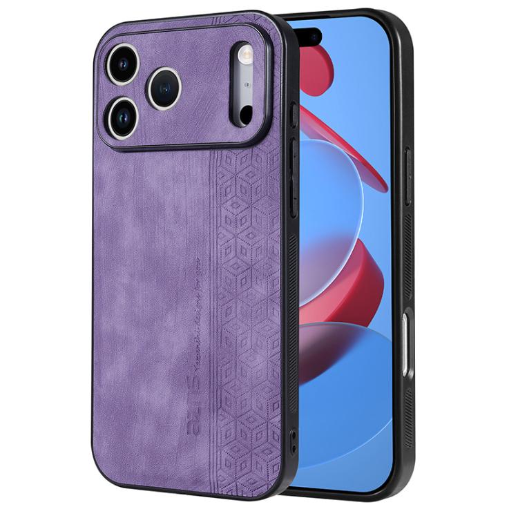 For iPhone 17 Pro AZNS 3D Embossed Skin Feel Phone Case(Purple)