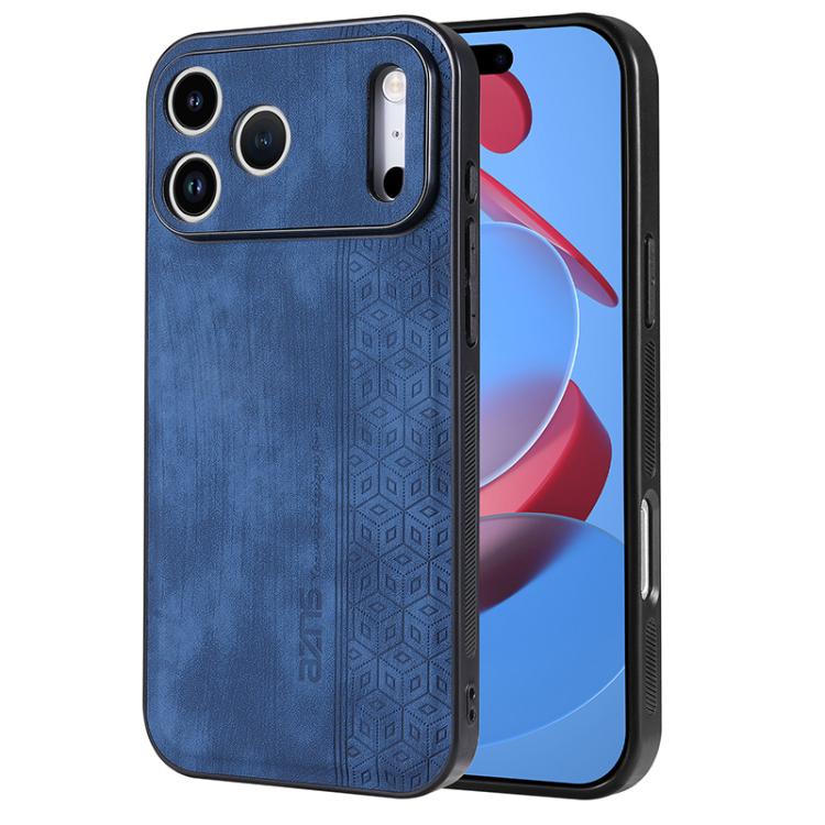 For iPhone 17 Pro AZNS 3D Embossed Skin Feel Phone Case(Sapphire Blue)
