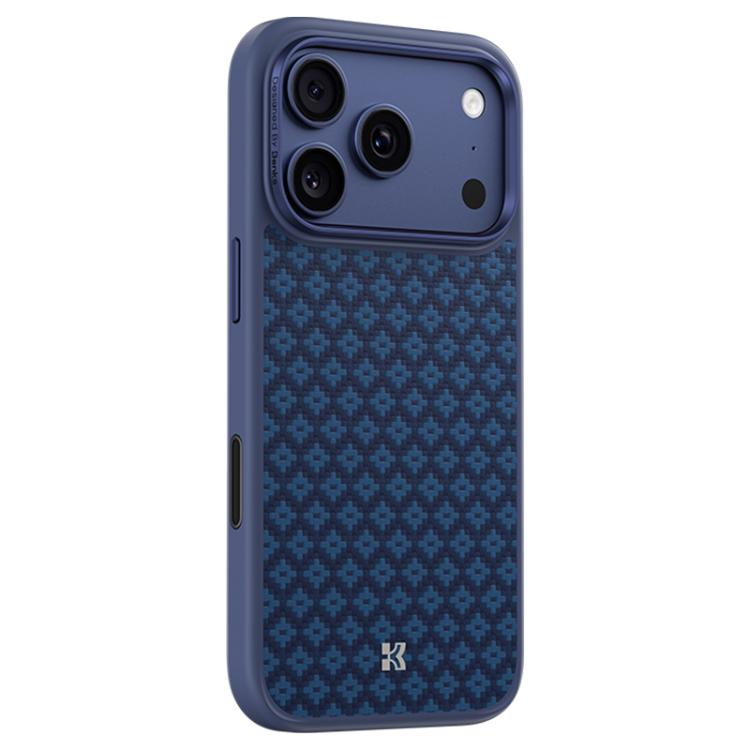 For iPhone 17 Pro Benks Y3 Kevlar Diamond Pattern Shockproof Magnetic Phone Case(Blue)